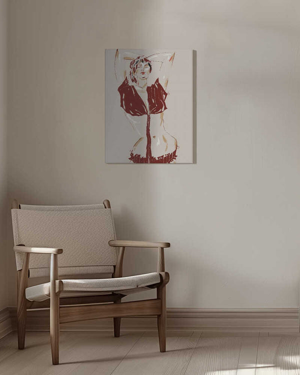 Tablou canvas „Portrait Of A Model Beige” de Francesco Gulina