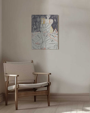 Tablou canvas „The Girl In The Yellow Dress Dark” de Francesco Gulina
