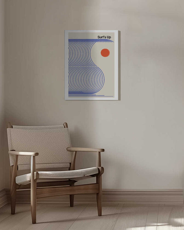 Tablou canvas „Surf's Up Biscuit Blue” de Frances Collett