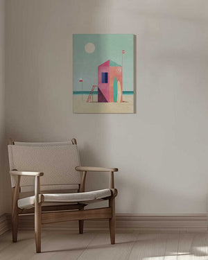 Tablou canvas „Surf Hut” de longwayhome