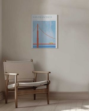 Tablou canvas „San Francisco, Golden Gate Bridge” de longwayhome