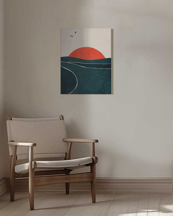 Tablou canvas „Dancing Seagulls” de Kubistika