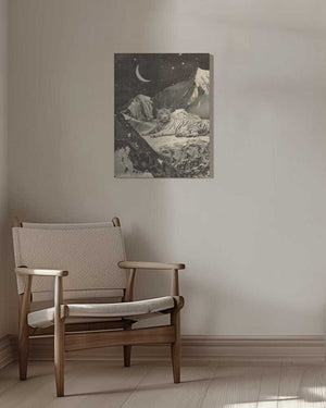 Tablou canvas „Giant White Tiger” de Florent Bodart