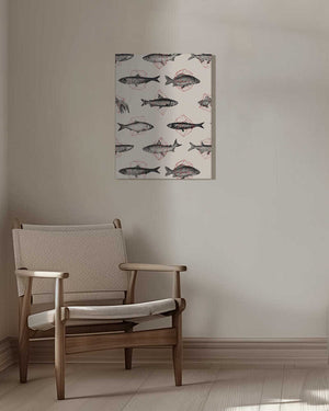 Tablou canvas „Fishes In Geometrics Nº4” de Florent Bodart