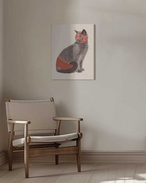Tablou canvas „Chat Catcheur” de Florent Bodart