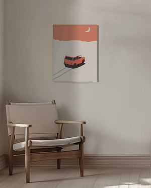 Tablou canvas „Car In Desert” de Florent Bodart