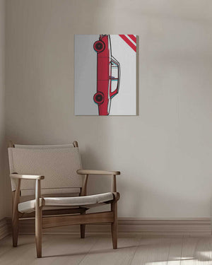Tablou canvas „Red Car” de jay stanley