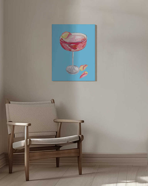 Tablou canvas „Sparkling Rose Gin Cocktail” de Alice Straker
