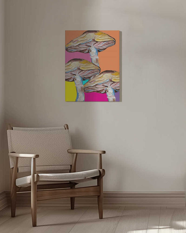 Tablou canvas „Psychedelic Mushrooms” de Alice Straker