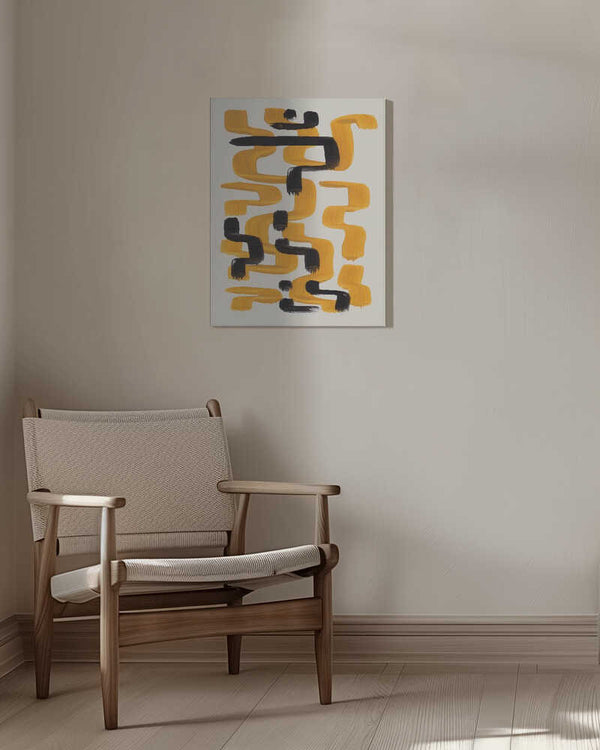Tablou canvas „Mustard Wiggle” de Ejaaz Haniff