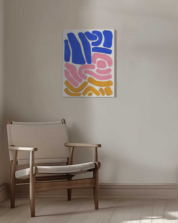 Tablou canvas „Pastel Tribal Maze” de Ejaaz Haniff