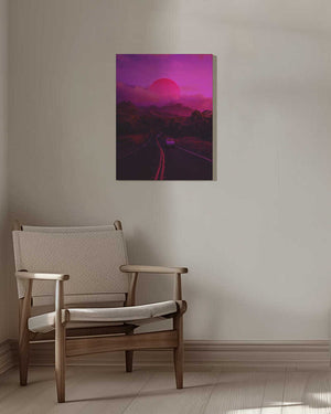 Tablou canvas „Neon Mountain” de Ritvik takkar