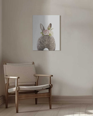 Tablou canvas „Floral Bunny Back” de Lola Peacock
