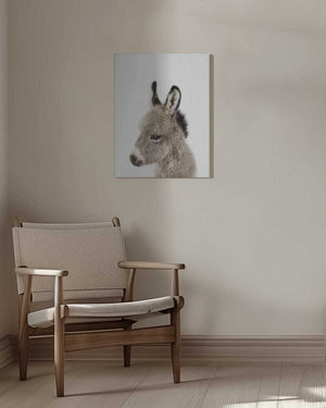 Tablou canvas „Peekaboo Baby Donkey” de Lola Peacock