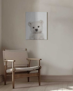 Tablou canvas „Peekaboo Baby Polar Bear” de Lola Peacock