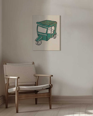 Tablou canvas „Rickshaw  Tuk Tuk  Erum Khalili.png” de Erum Khalili