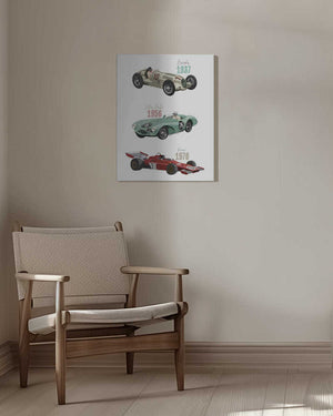 Tablou canvas „Vintage Racecars” de Goed Blauw