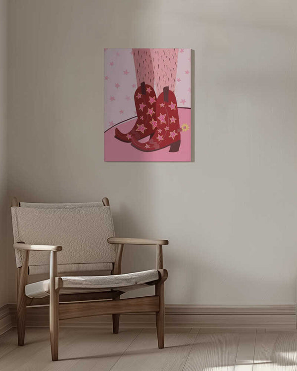 Tablou canvas „Starlit Boots” de Athene Fritsch