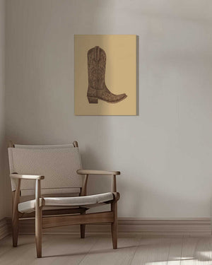 Tablou canvas „Brown Cowgirl Boot” de Anyone Can Yeehaw