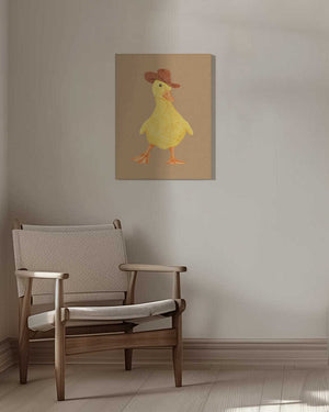 Tablou canvas „Daphne the Cowgirl Duckling” de Anyone Can Yeehaw