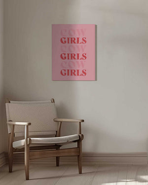 Tablou canvas „Cow Girls Girls Girls” de Anyone Can Yeehaw