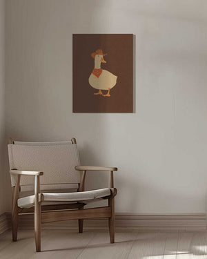 Tablou canvas „Bo the Cowboy Duck” de Anyone Can Yeehaw