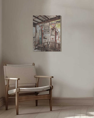 Tablou canvas „Route 66 Gas Station” de Henrike Schenk