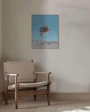 Tablou canvas „Roy's Motel Cafe Retro Sign” de Tom Windeknecht