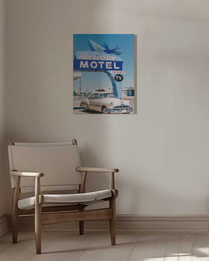 Tablou canvas „Blue Swallow Motel” de Bethany Young