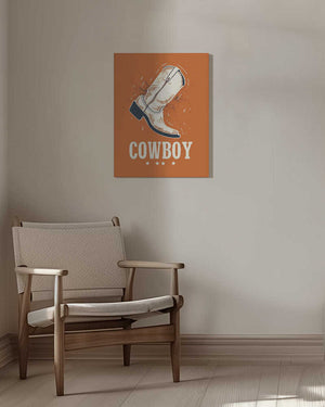 Tablou canvas „Cowboy Boots Vintage” de Pictufy Studio
