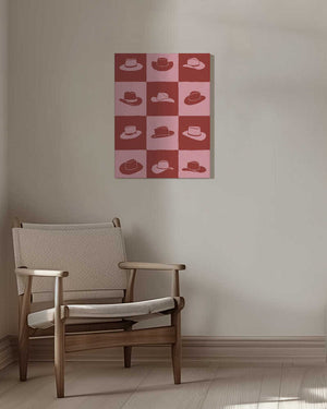 Tablou canvas „Cowgirl Checkerboard” de Anyone Can Yeehaw