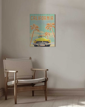 Tablou canvas „California Surf Poster” de The Whiskey Ginger