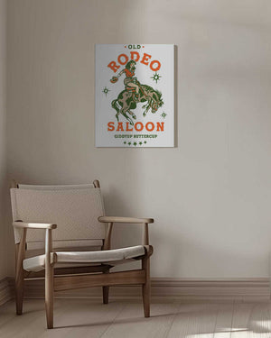 Tablou canvas „Old Rodeo Saloon Cowgirl: Giddyup Buttercup” de The Whiskey Ginger