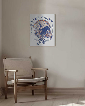 Tablou canvas „Stay Salty Siren Lounge Pin-Up Mermaid” de The Whiskey Ginger
