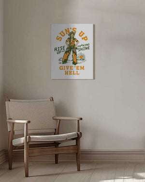 Tablou canvas „Suns Up Rise Up &amp; Fucking Shine Wild West Cowgirl” de The Whiskey Ginger