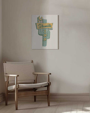 Tablou canvas „Stumble Inn Motel Modern Western Americana Art” de The Whiskey Ginger