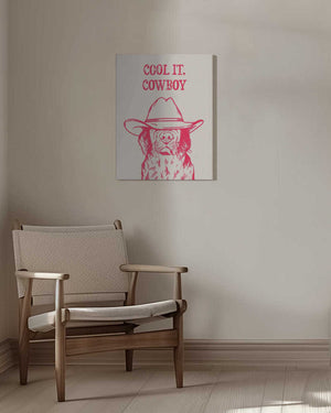 Tablou canvas „Cool it Cowboy Pink” de Tara Royle