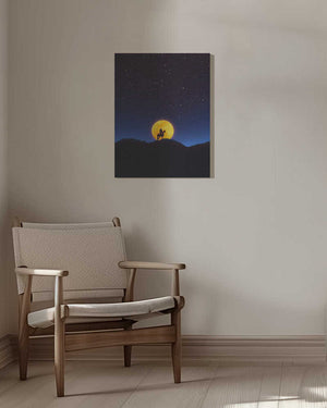 Tablou canvas „The Rider and the Moon” de Taudalpoi