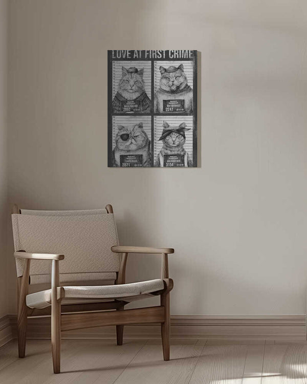 Tablou canvas „Love At First Crime” de Mike Koubou