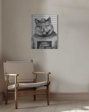 Tablou canvas „Cat In A Police Lineup” de Mike Koubou