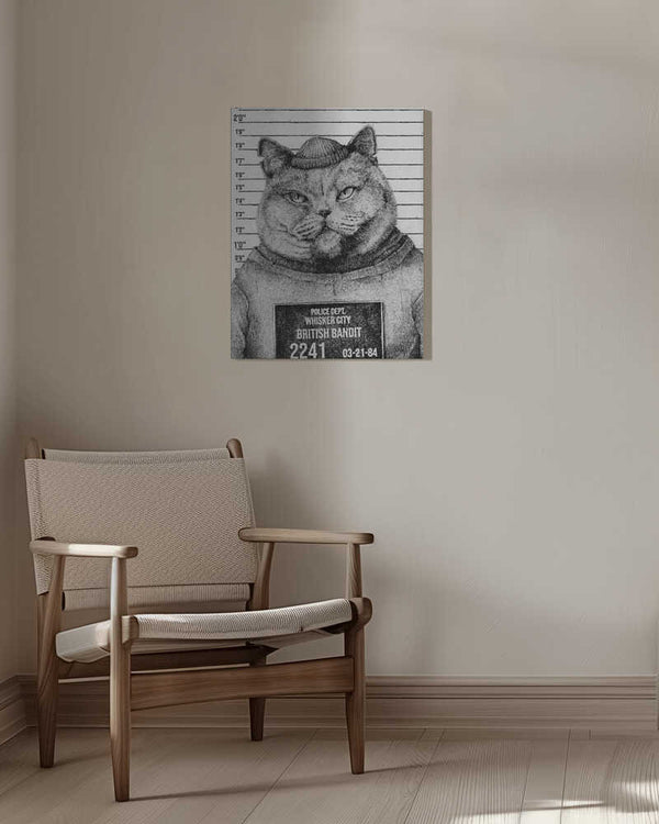 Tablou canvas „Cat In A Police Lineup” de Mike Koubou