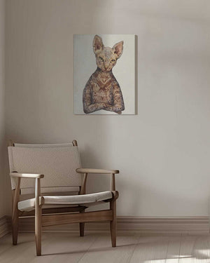Tablou canvas „Stylish Tattoo Cat” de Mike Koubou