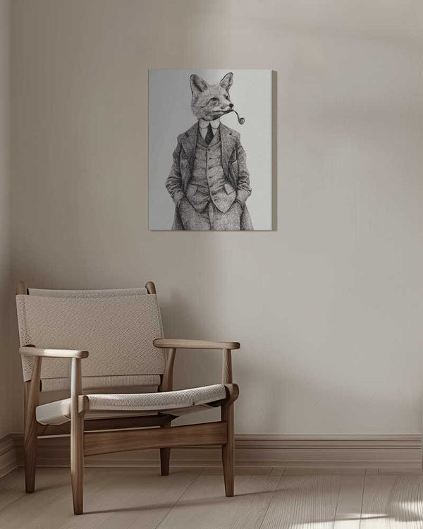 Tablou canvas „The Vintage-style Fox” de Mike Koubou