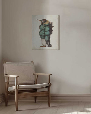 Tablou canvas „Penguin Adventurer” de Mike Koubou