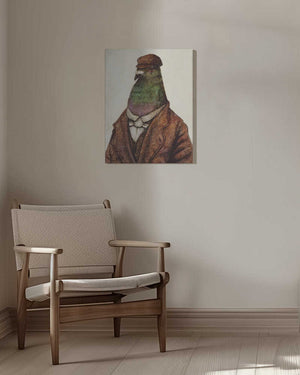 Tablou canvas „Pigeon Dressed In Vintage Attire” de Mike Koubou