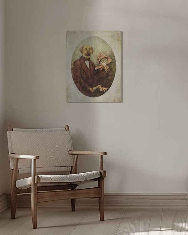 Tablou canvas „Victorian-style Portrait Couple” de Mike Koubou
