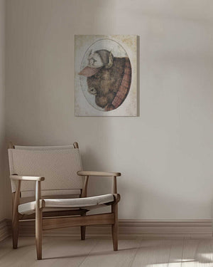 Tablou canvas „Buffalo In A Baseball Cap” de Mike Koubou