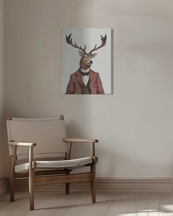 Tablou canvas „A deer With Human Attire—wearing” de Mike Koubou