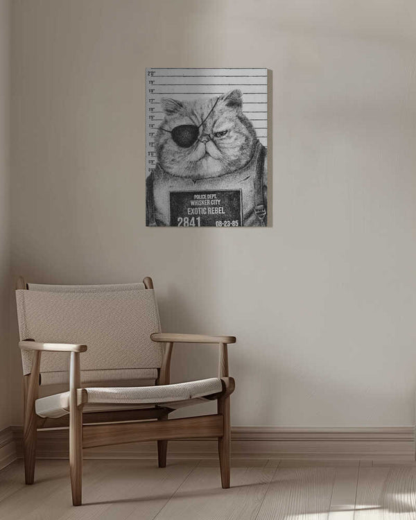 Tablou canvas „Cat With An Eye Patch” de Mike Koubou