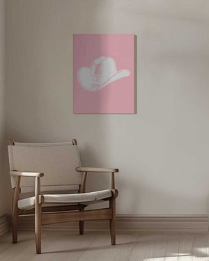 Tablou canvas „Pink Cowboy Hat” de Jolly and Dash